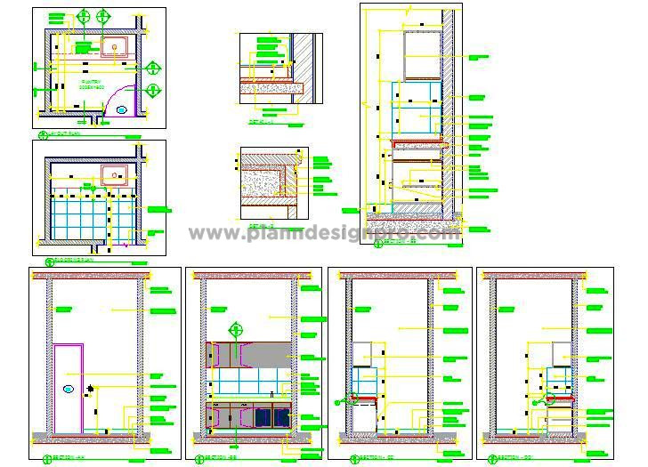 Small Pantry DWG Plan with Storage & Counter Details